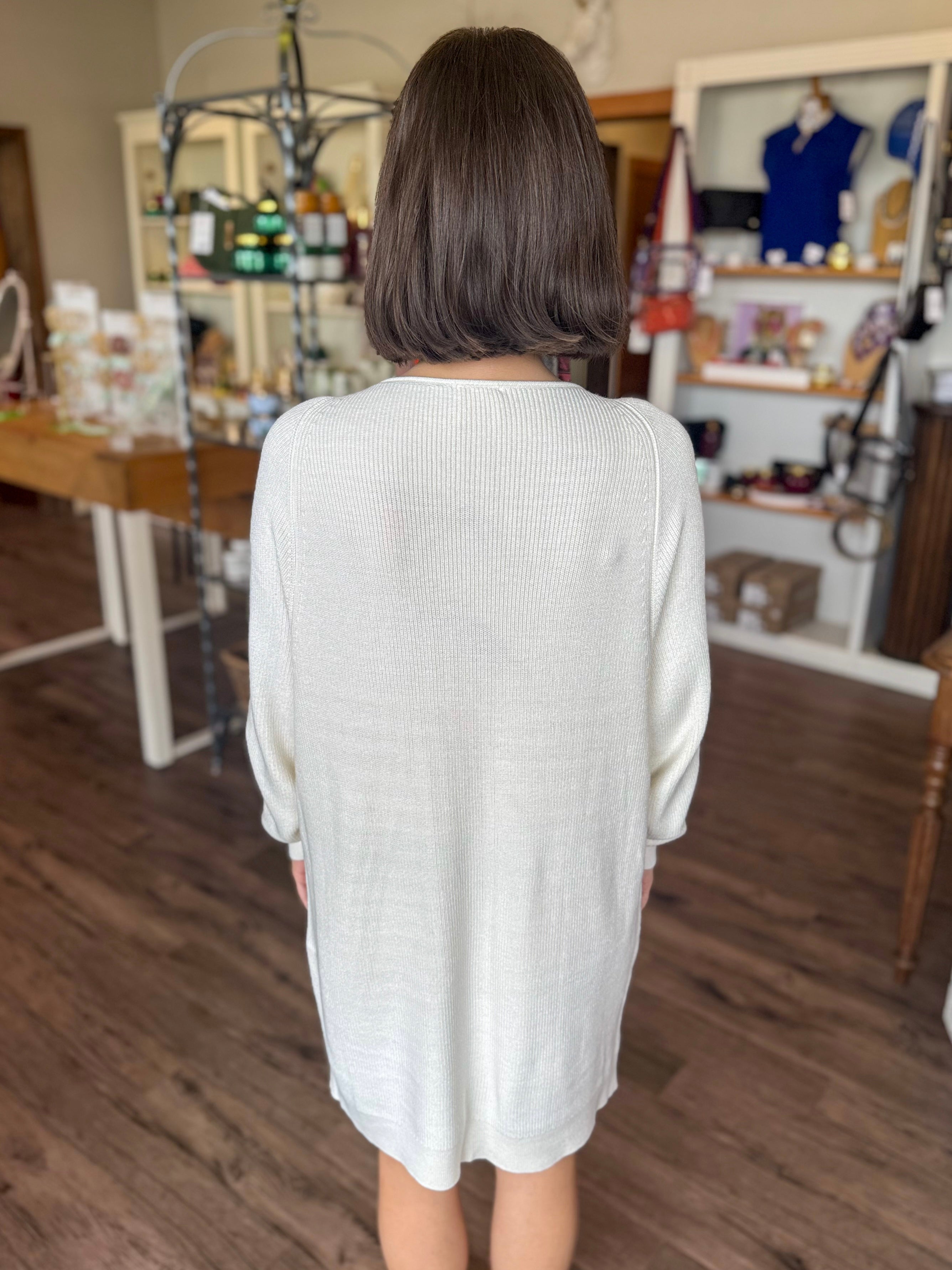Assima Sweater Dress in Cream