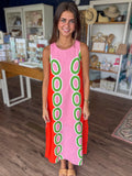 Red and Pink Links Dress