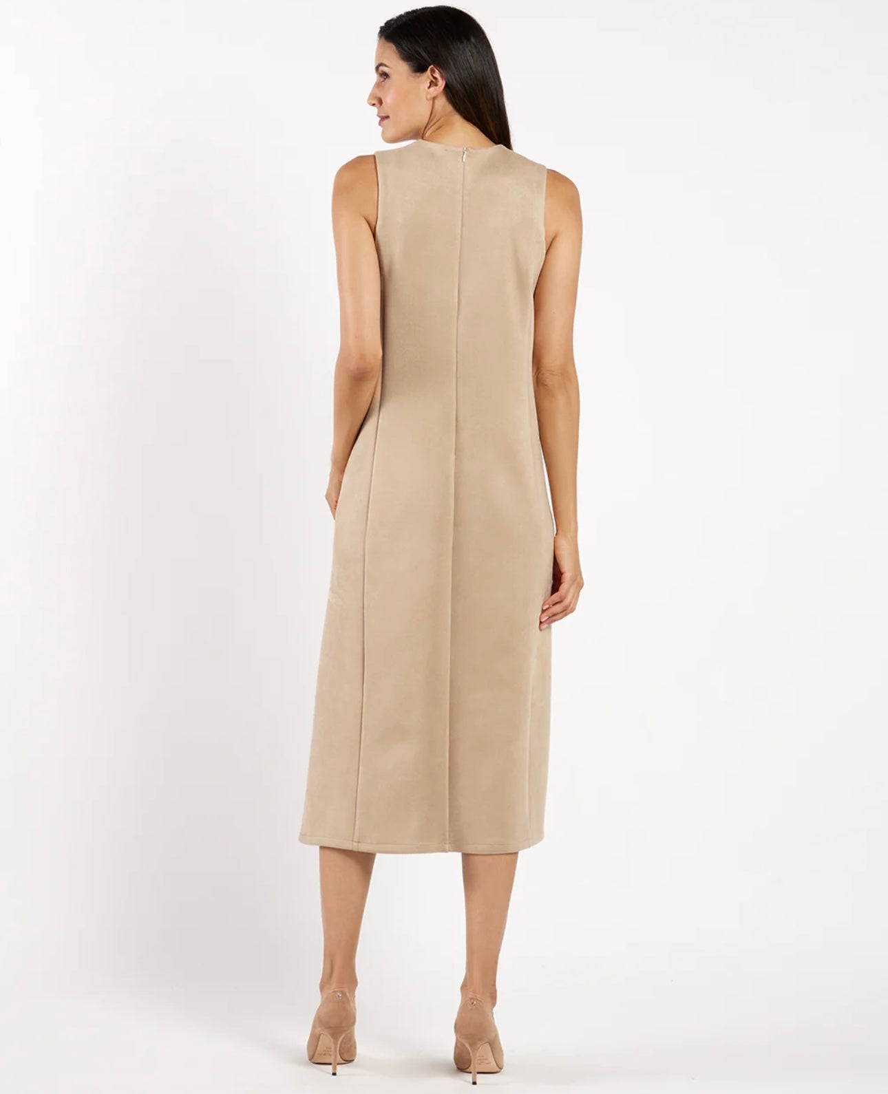 Darcy Suede Dress in Camel