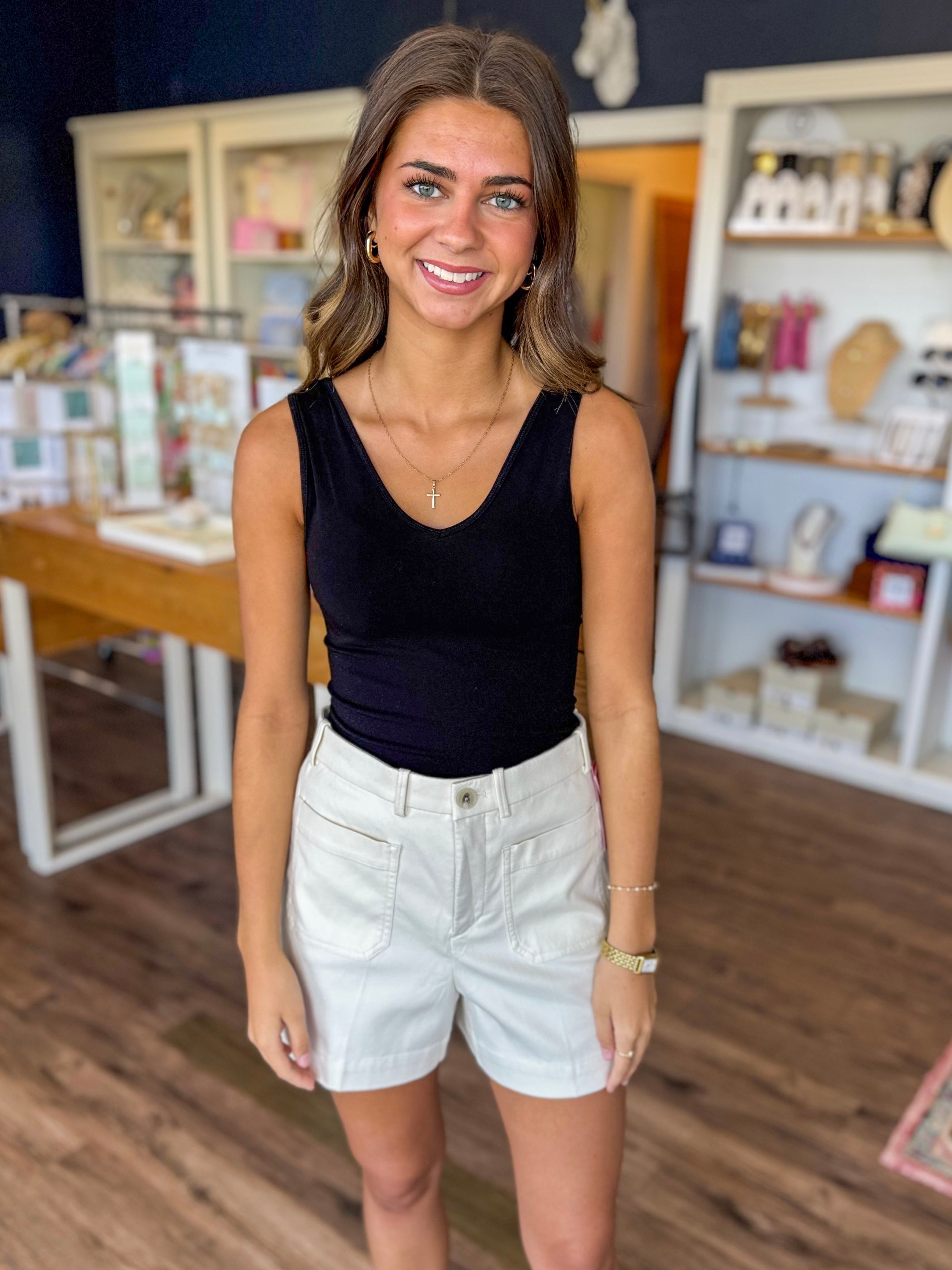 Stretch Twill Short in Linen