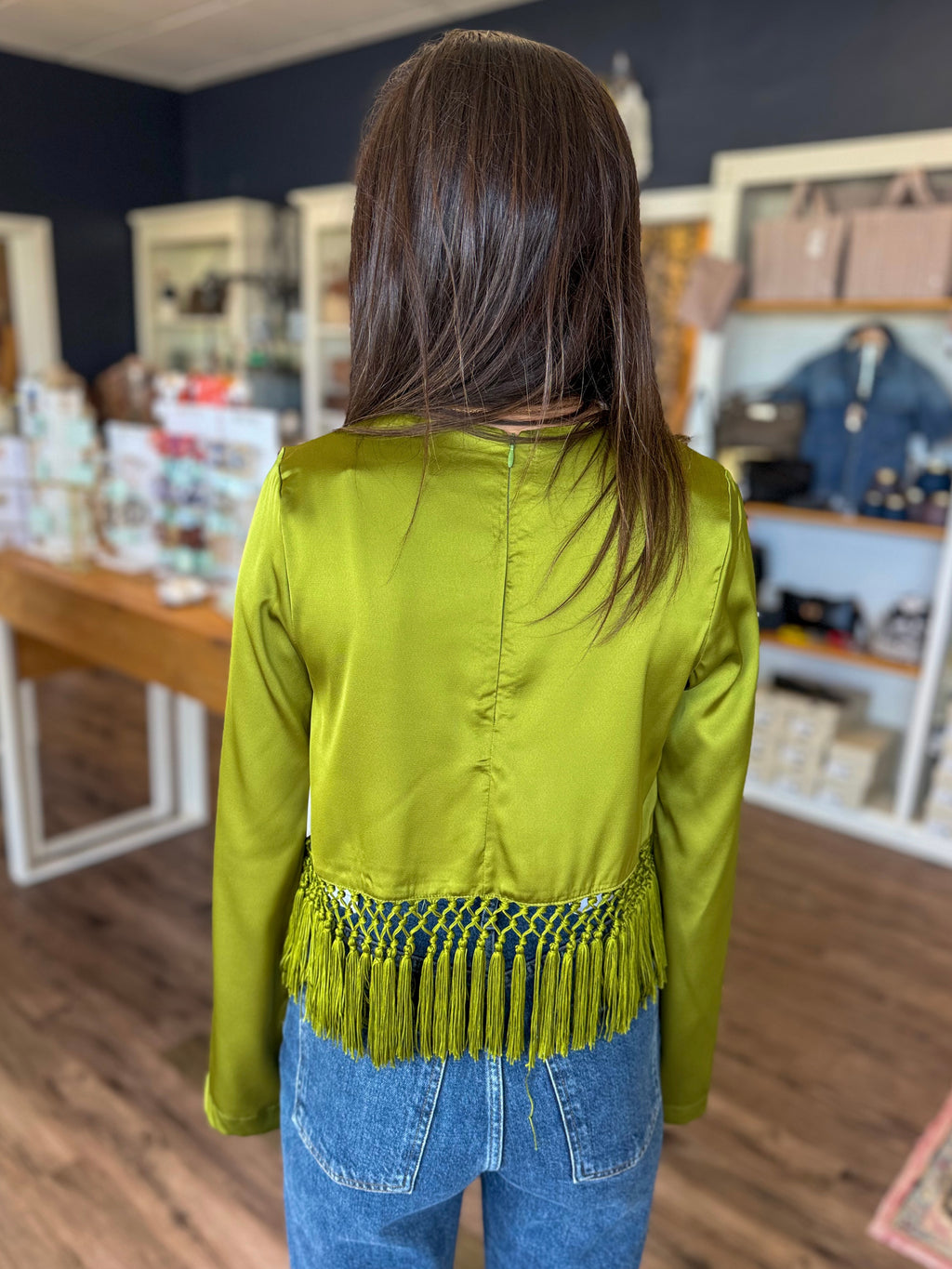 Green Tassel Top