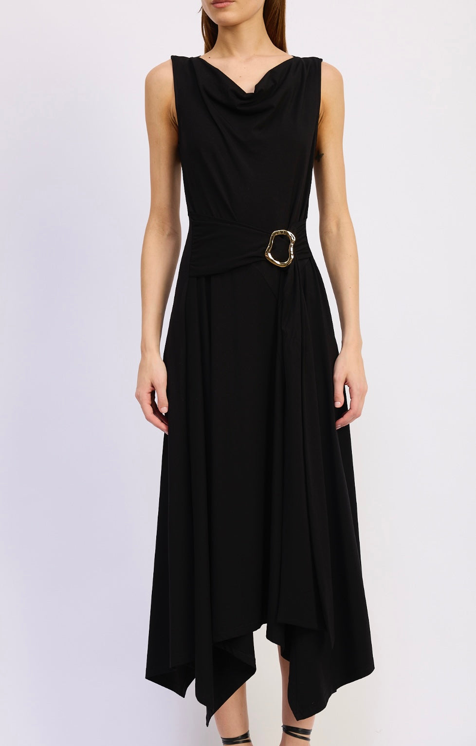 Piper Black Knit Midi Dress