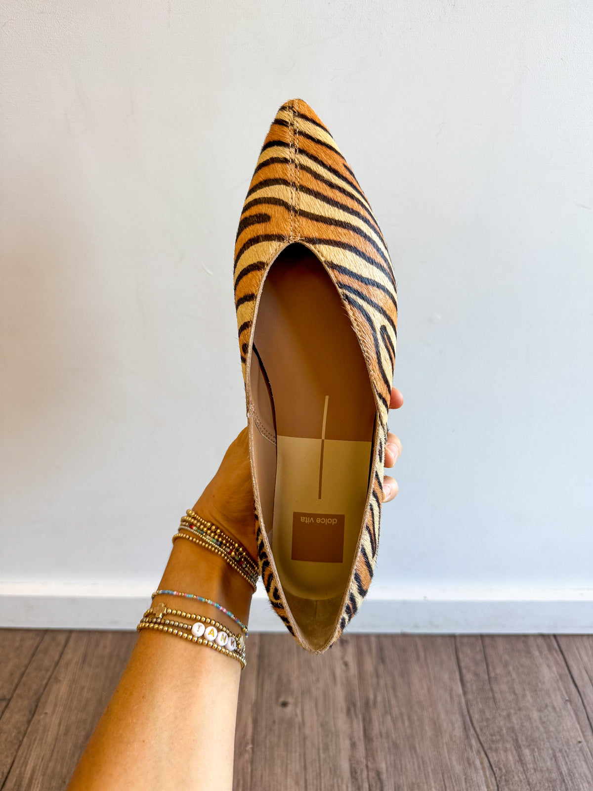 Gema Tiger Calf Hair Flat