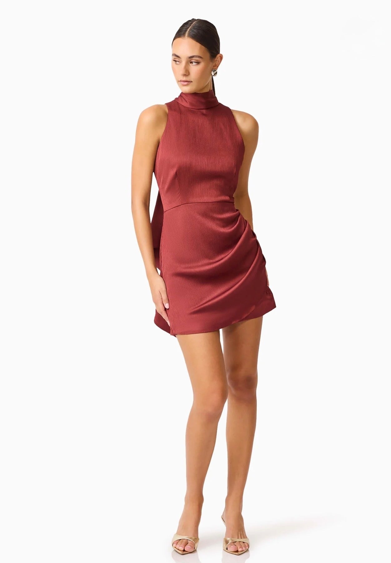 Calista Neckscarf Mini Dress