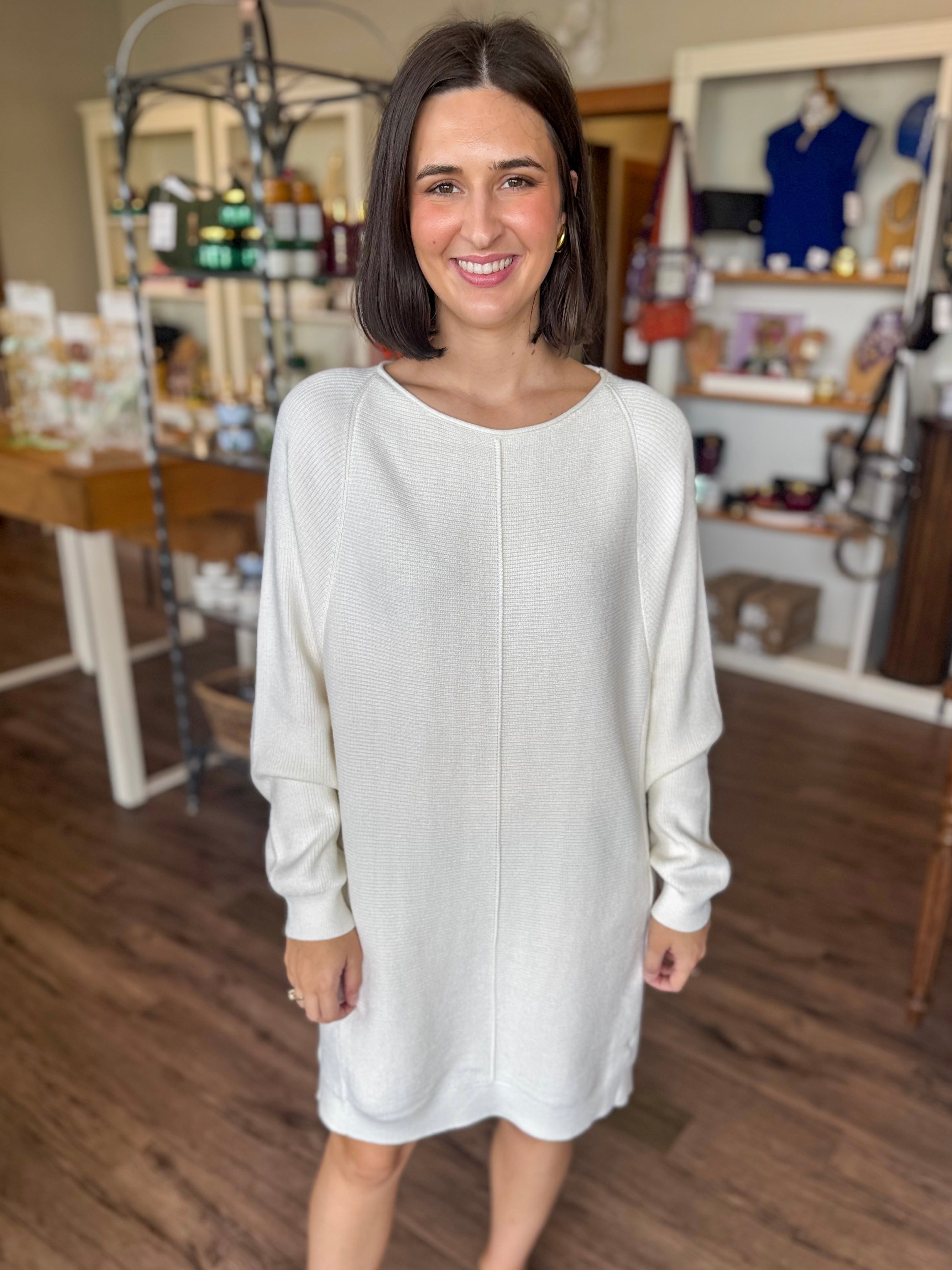 Assima Sweater Dress in Cream