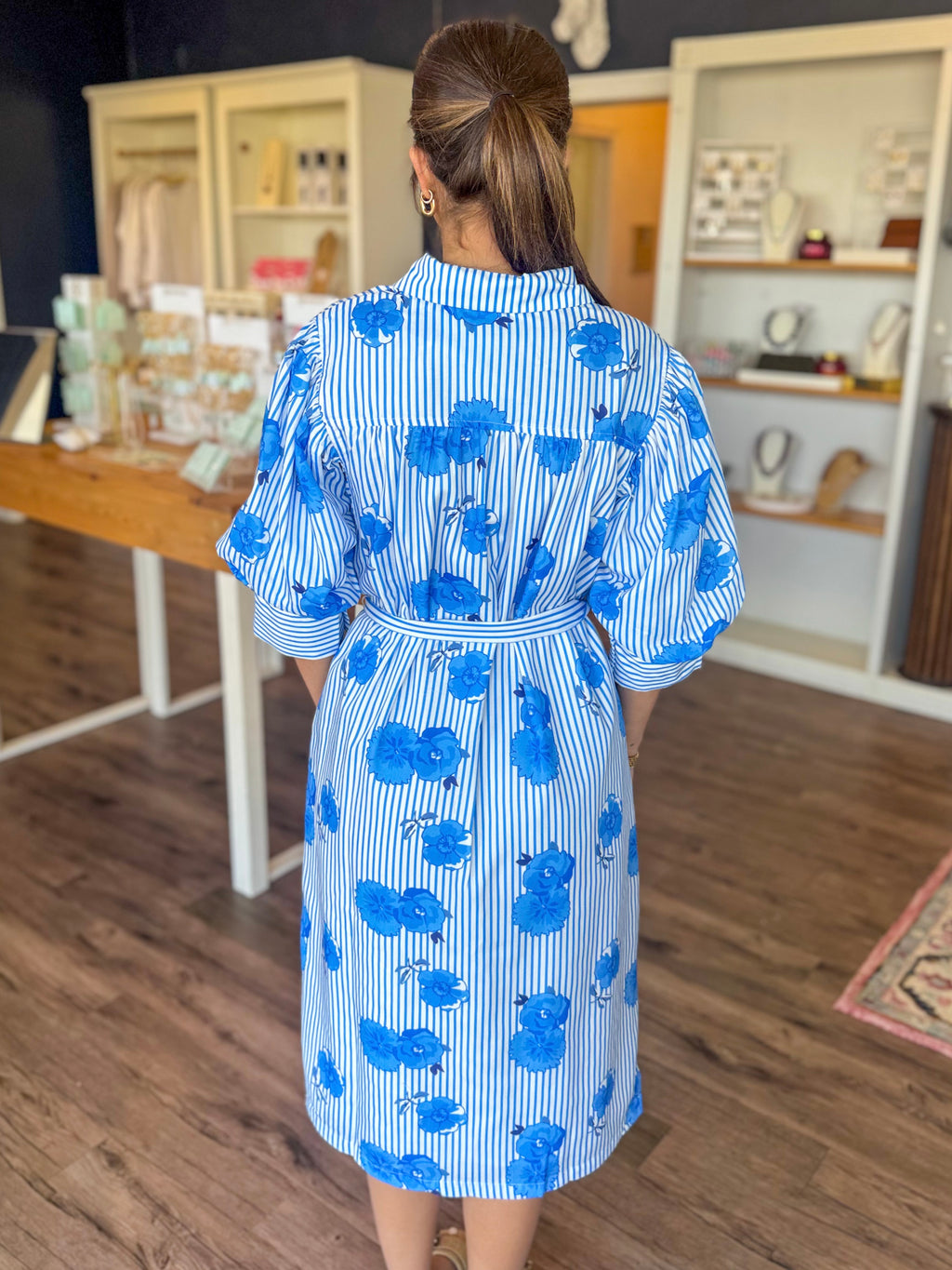 Bluebell Stripe Midi Dress