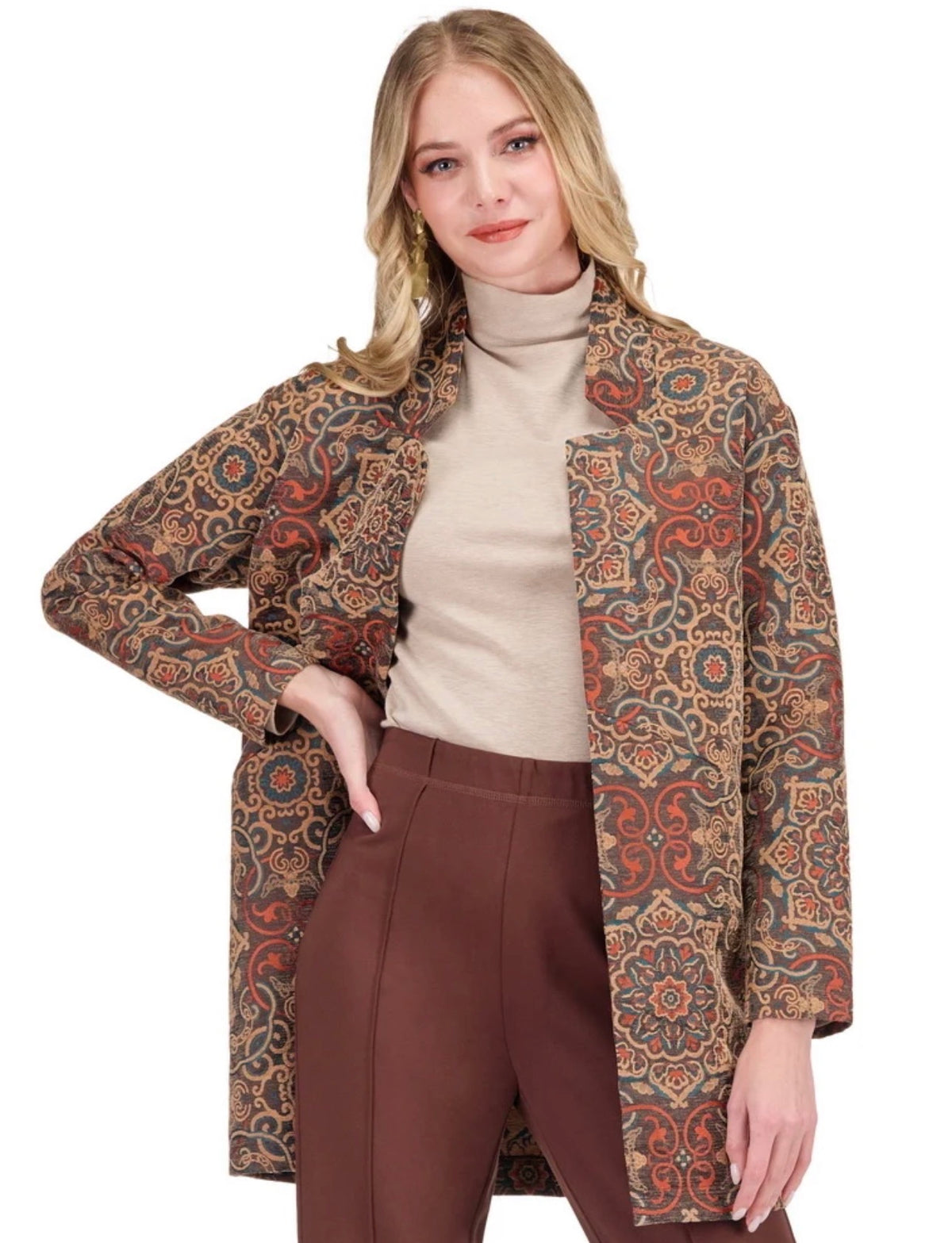 Spiced Mosaic Car Coat