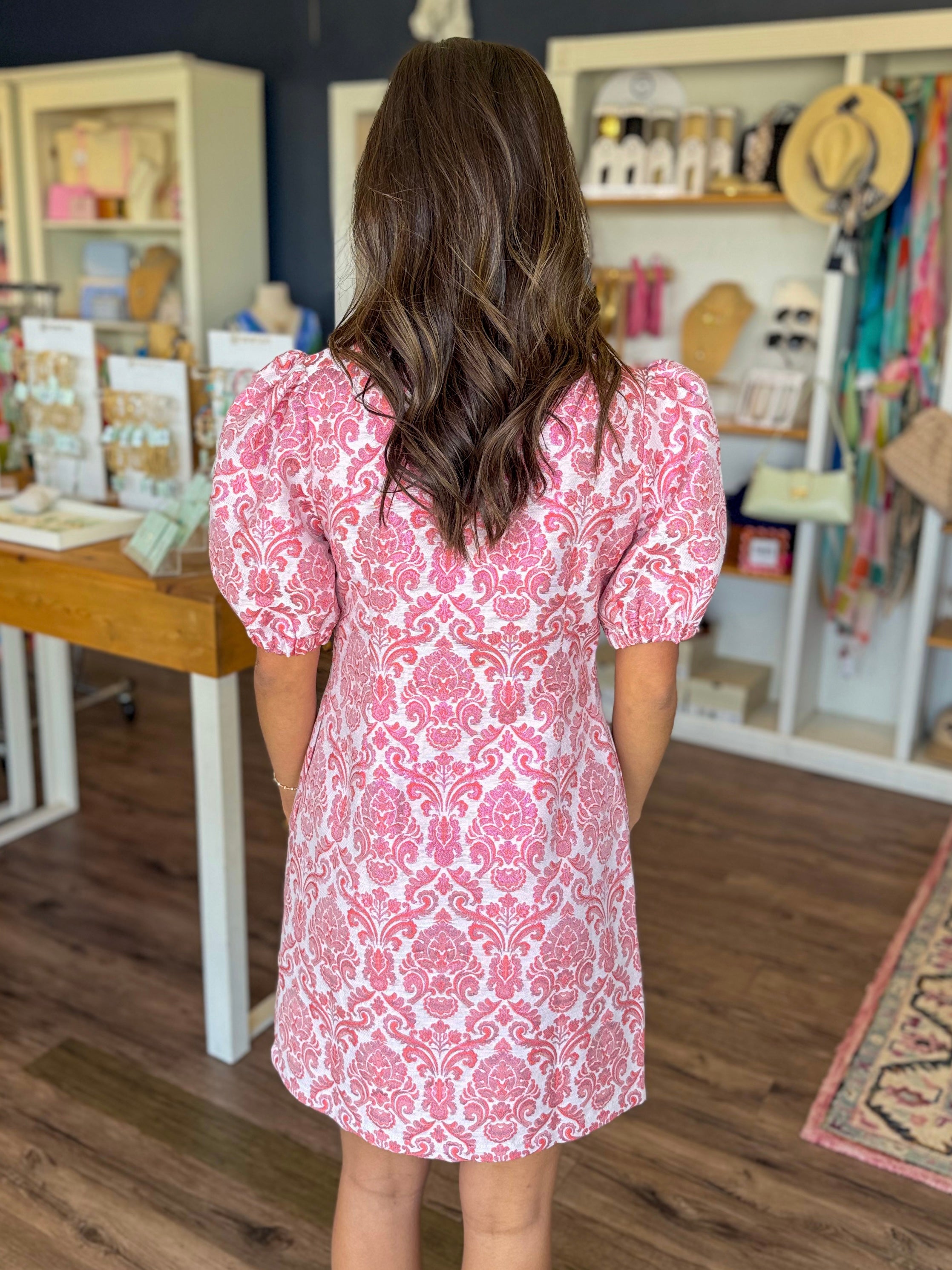 Damask Brocade Dress