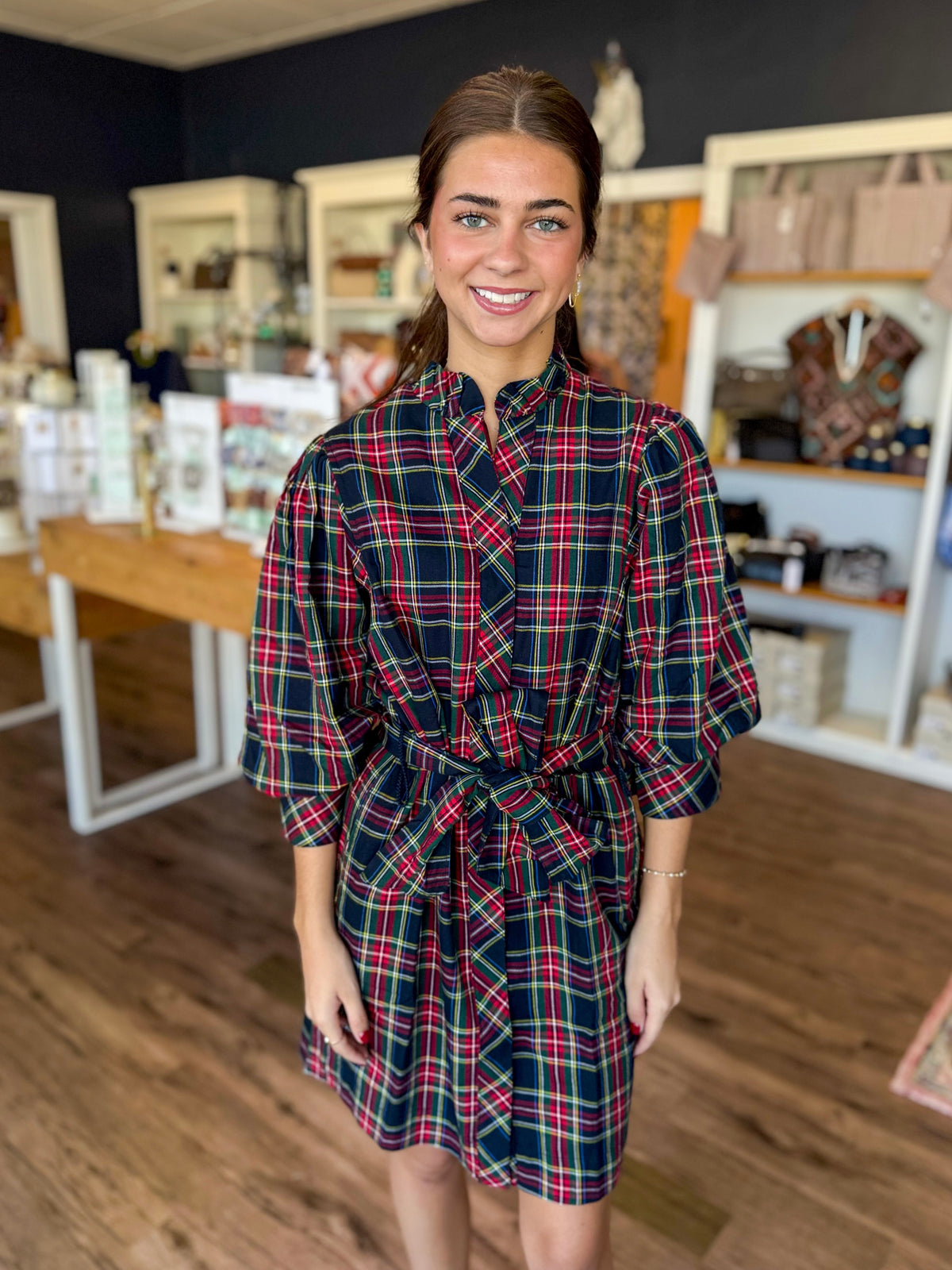 Tartan Plaid Shirt Dress