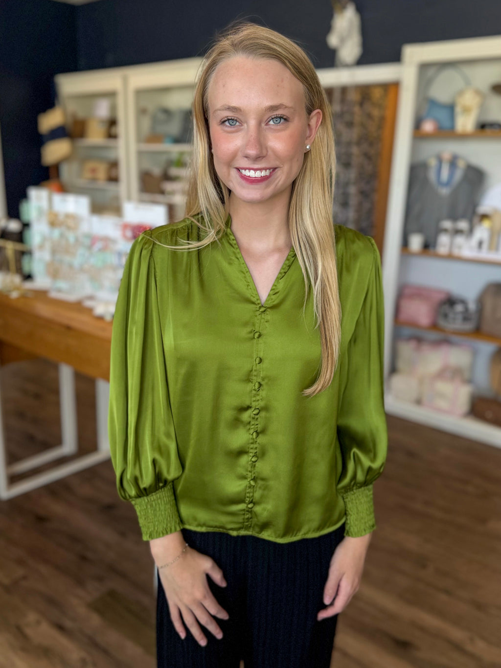Silky Blouse in Caper