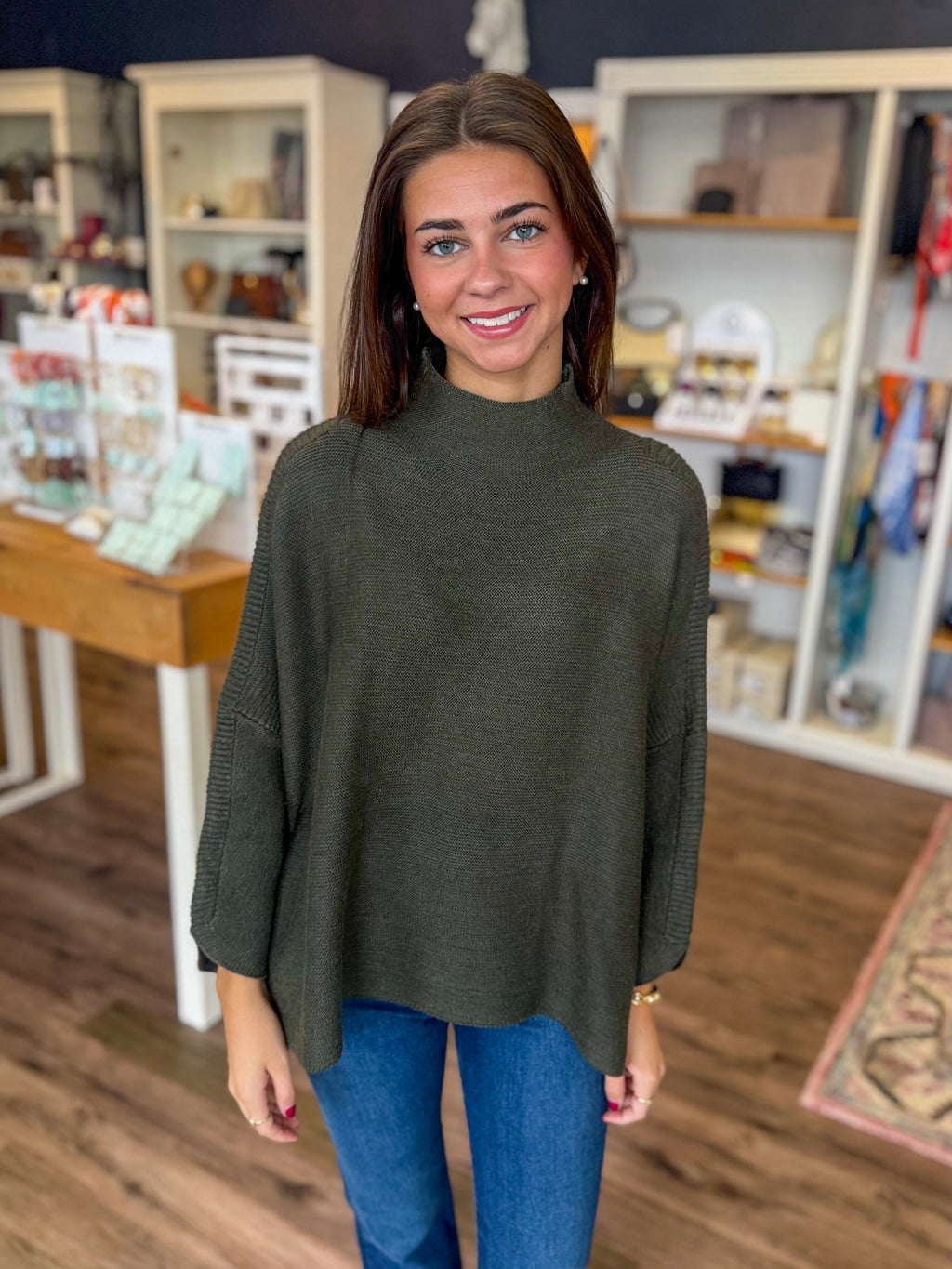 Boho Sweater in Olive