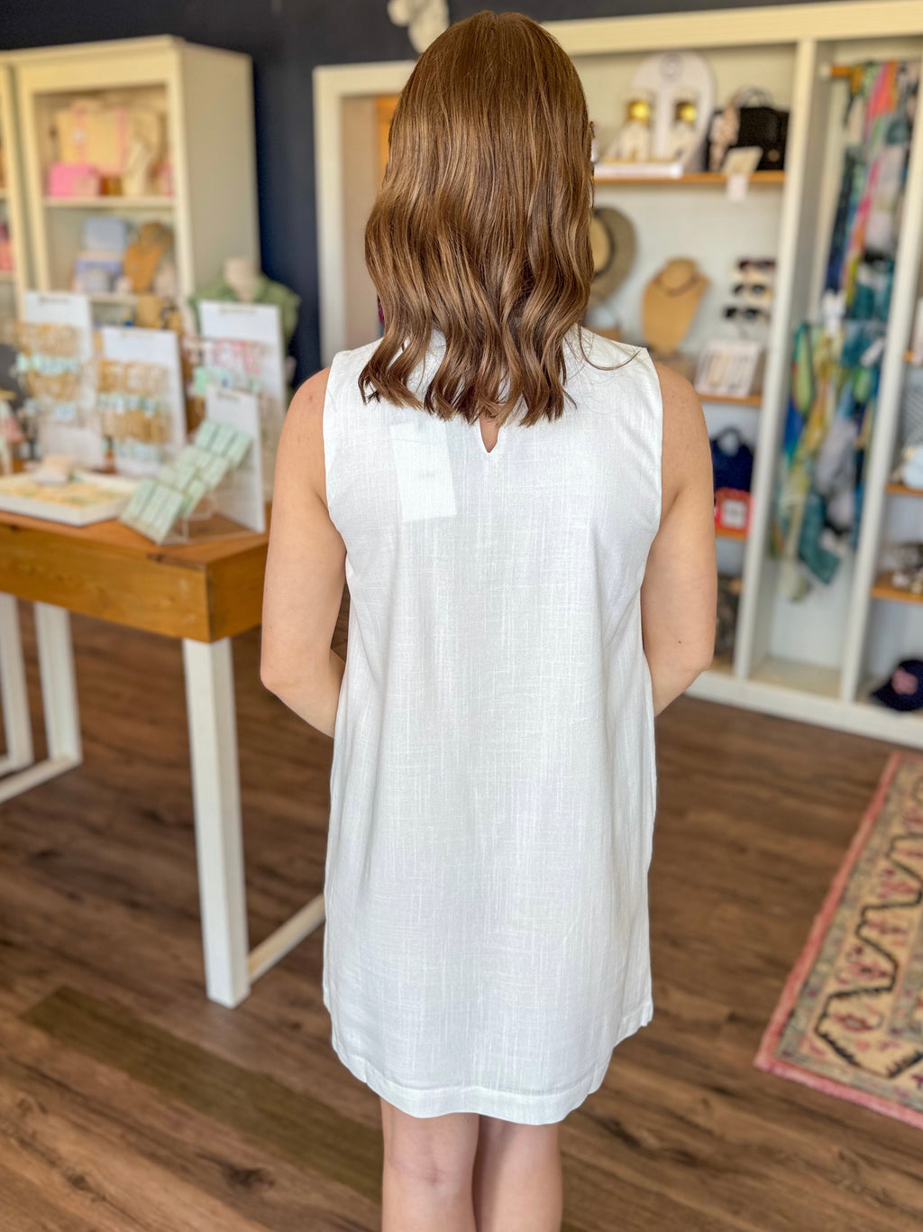 Blue and White Floral Dress