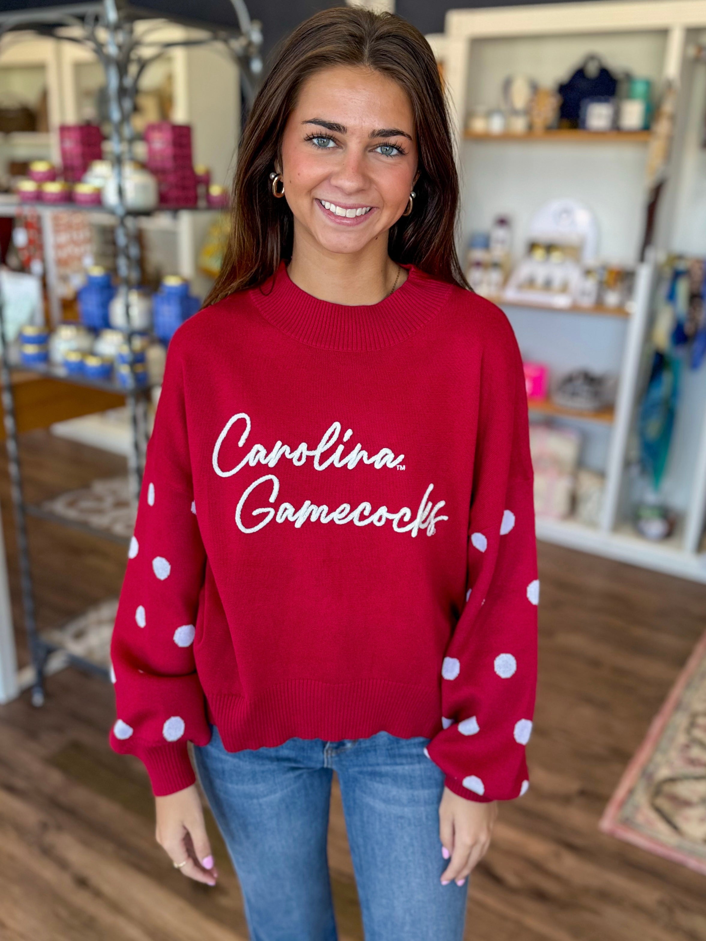 The Merit Mockneck Sweatshirt in Gamecocks