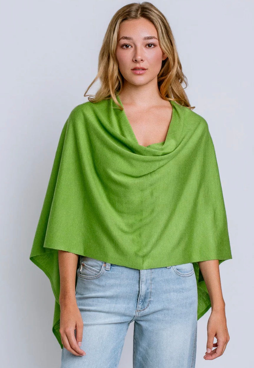 Eden Poncho in Basilico