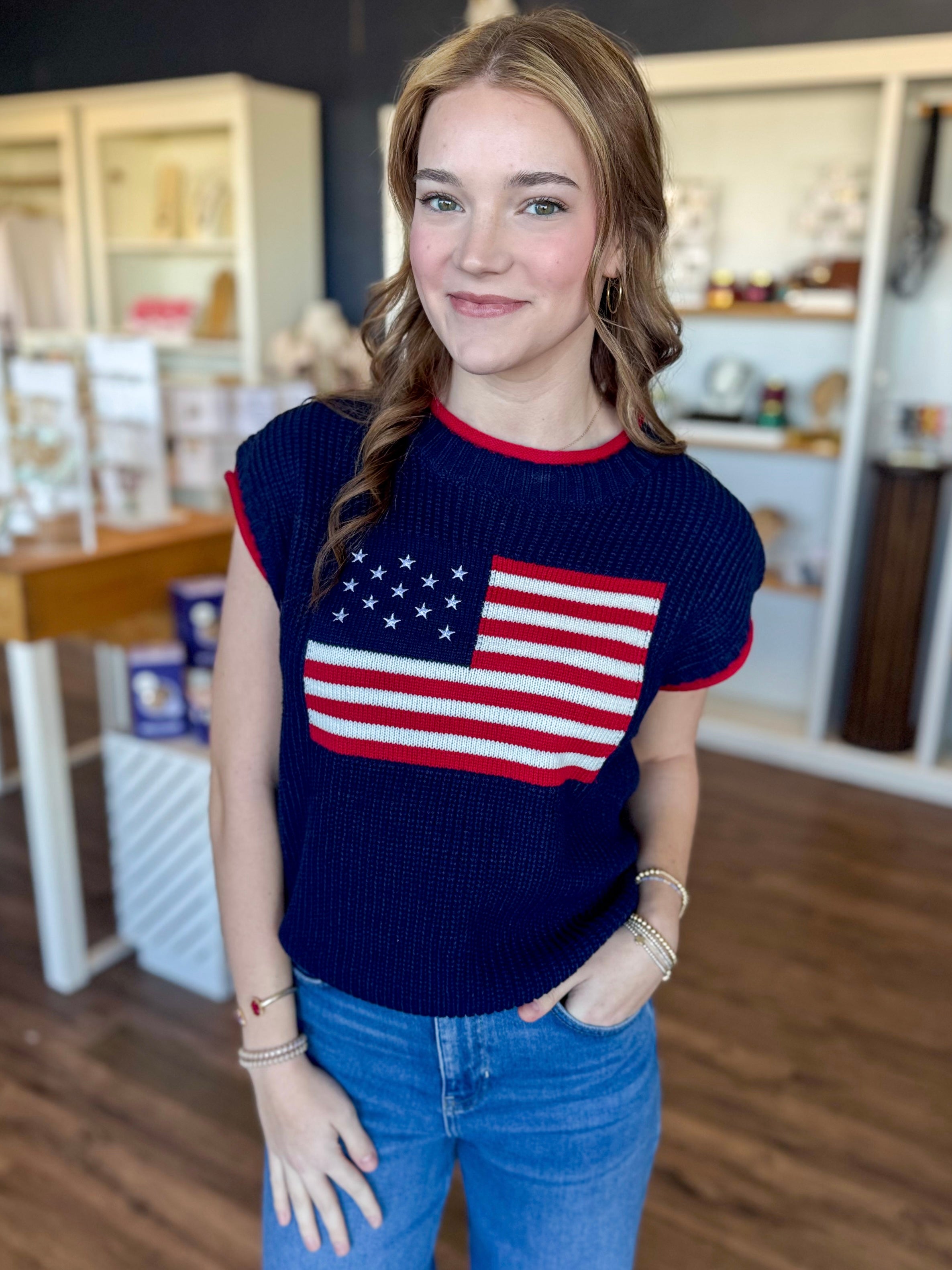 America Flag Sweater