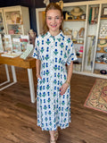 Blue Floral Frenzy Dress