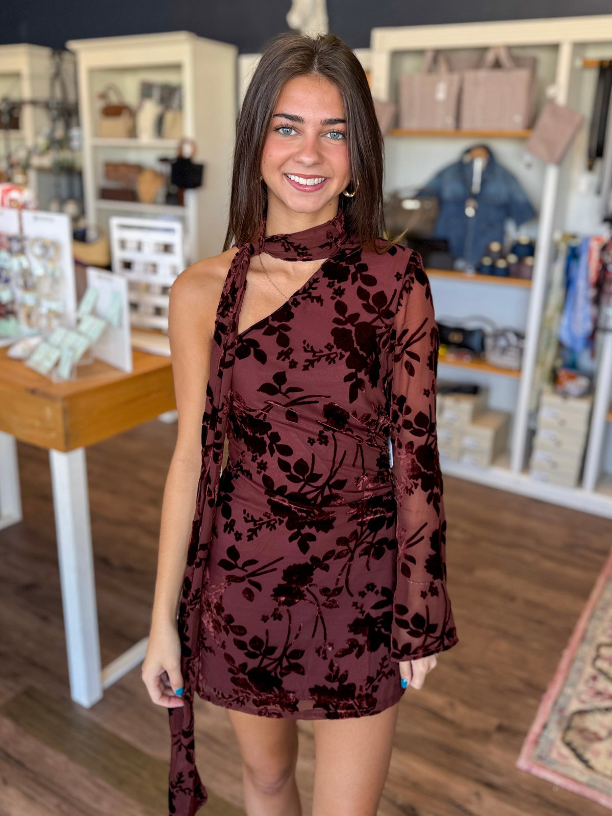 Anoak Velvet Scarf Dress