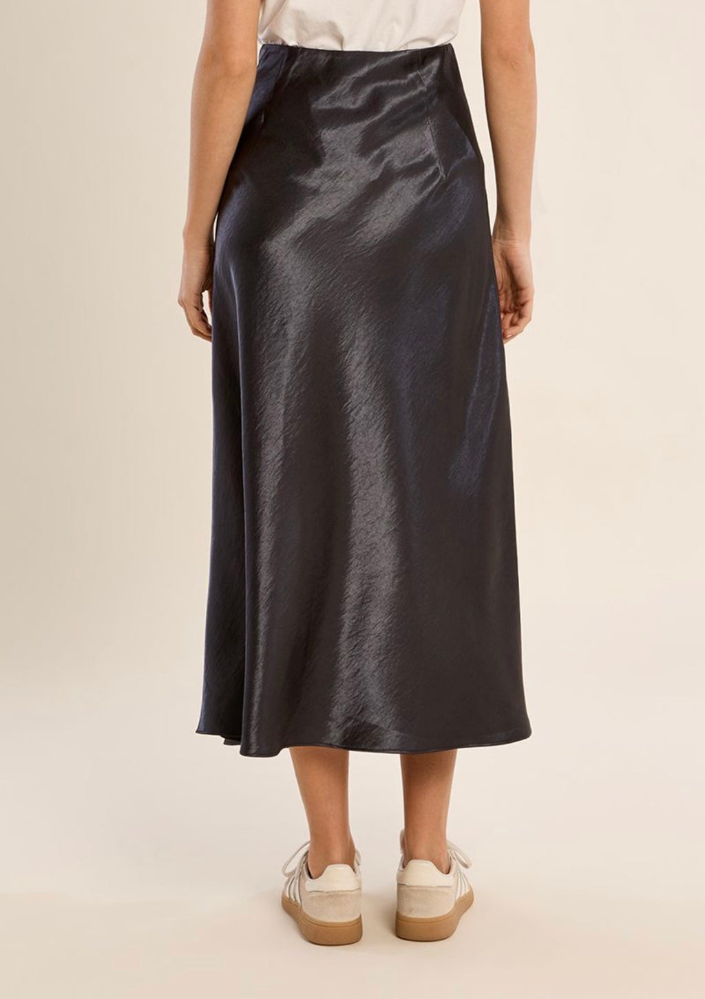 Gun Metal Satin Skirt