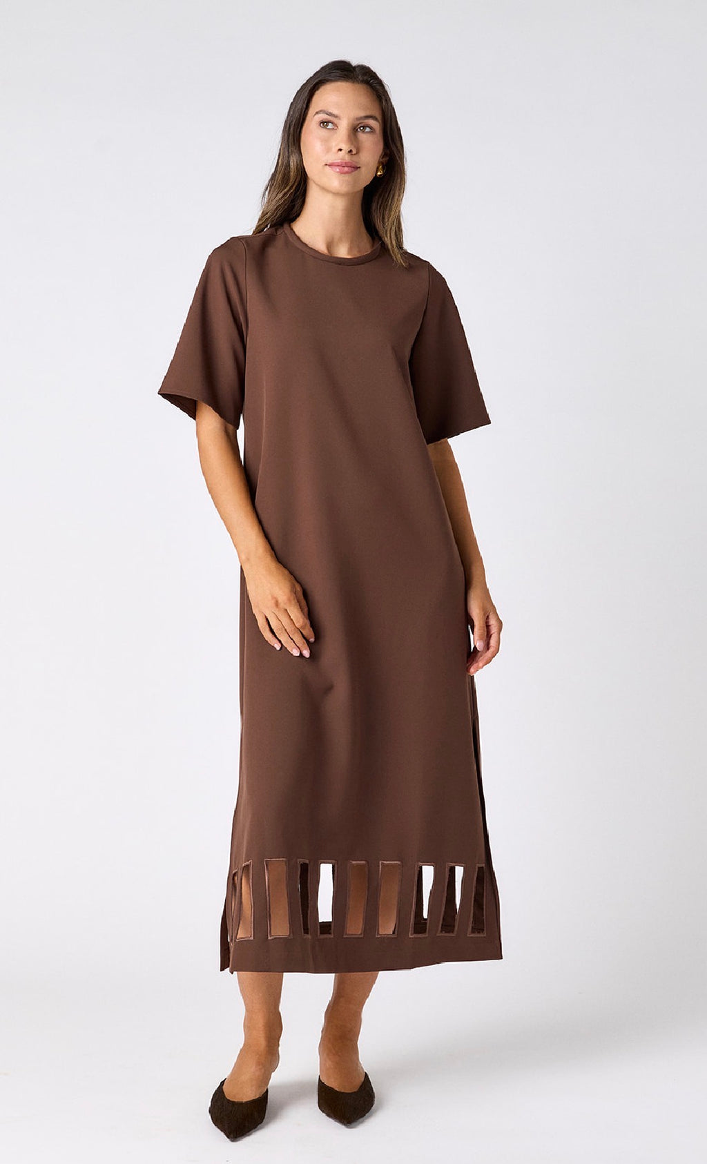 Grayson Dress in Brownie