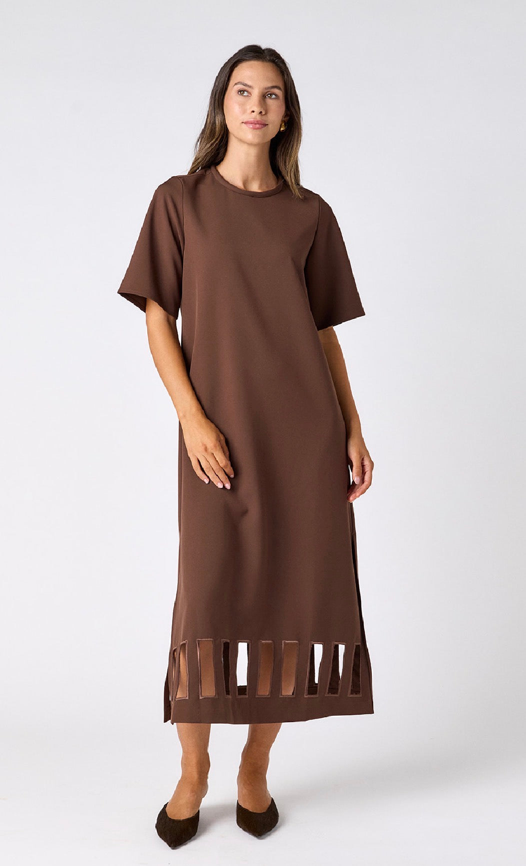 Grayson Dress in Brownie