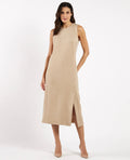 Darcy Suede Dress in Camel