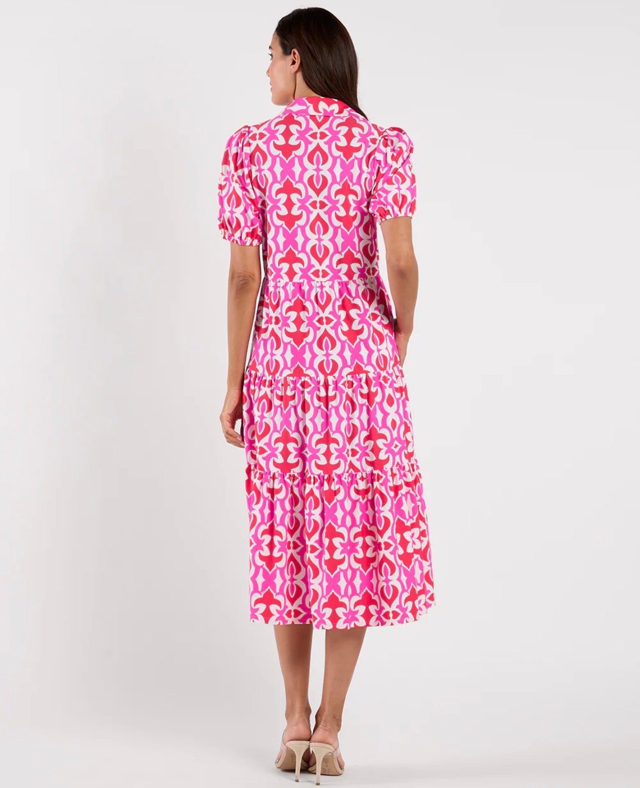 Portia Geo Fleur Midi Dress