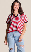 The Spirit Stripe Collared Sweatshirt