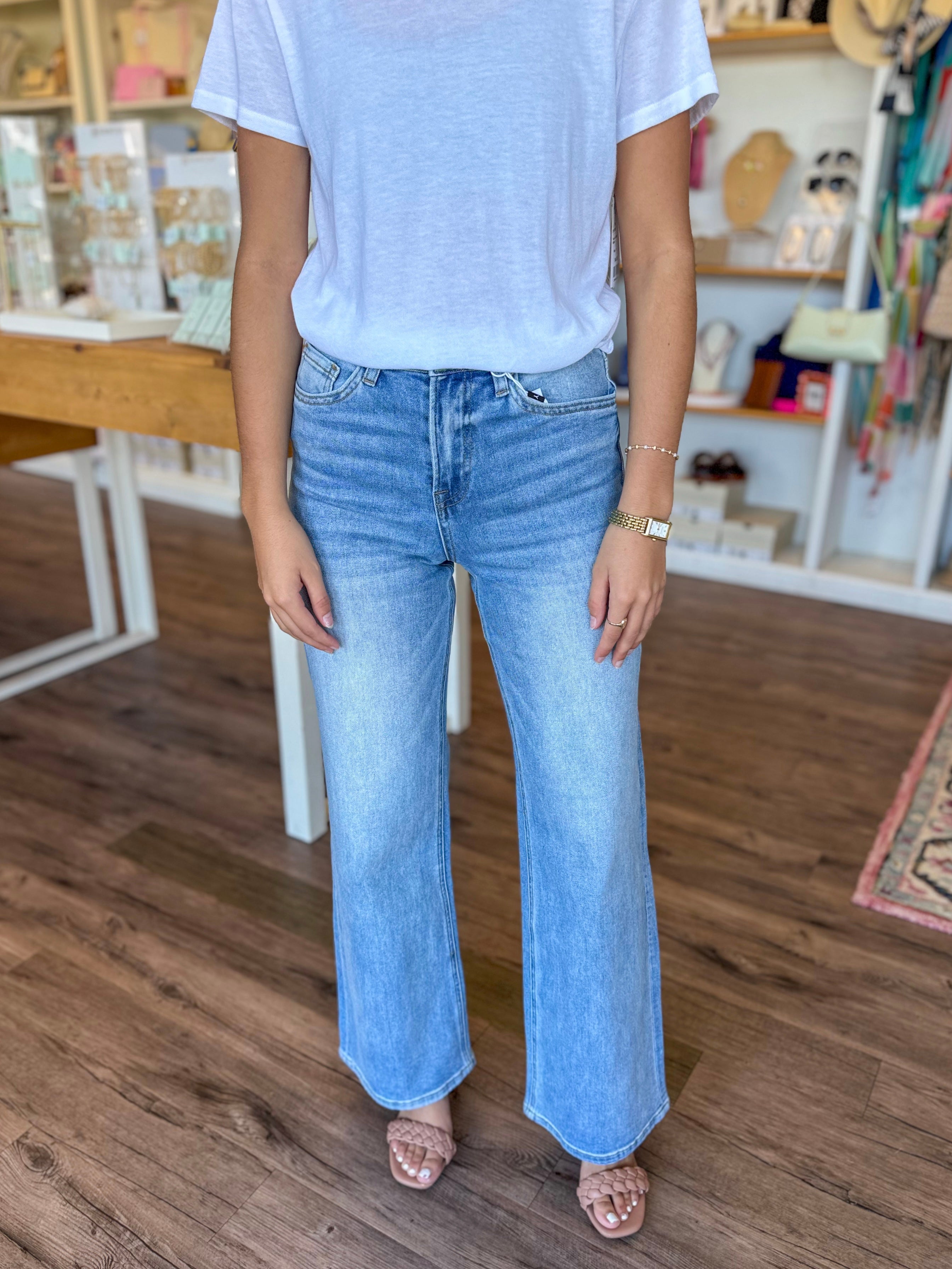 Eva High Rise Straight Jeans