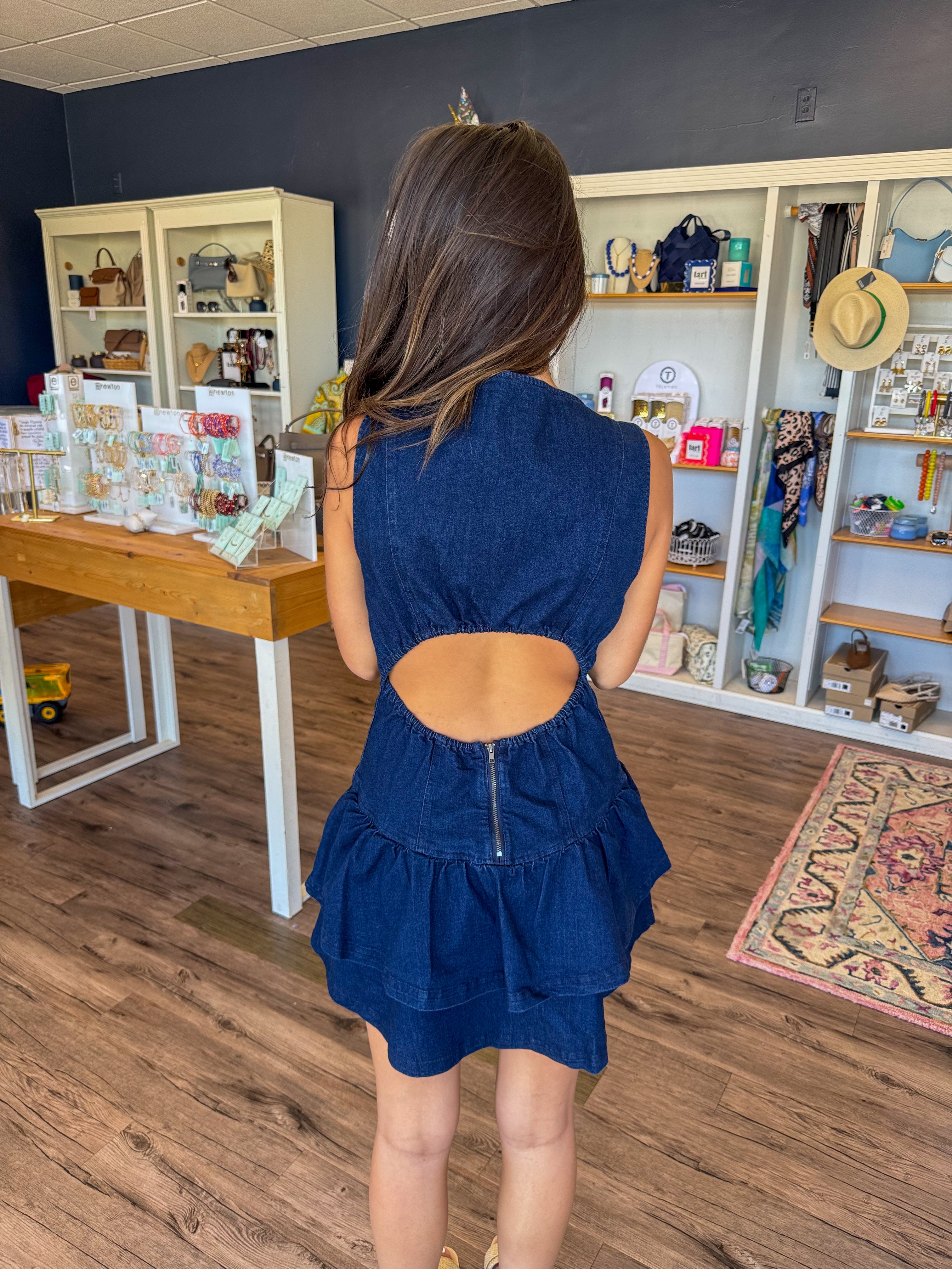Slow Burn Denim Mini Dress