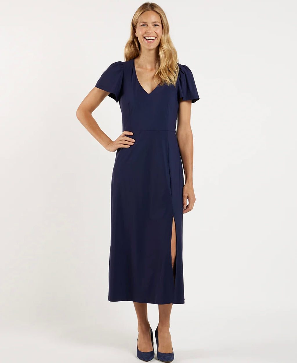 Jodi Navy Midi Dress
