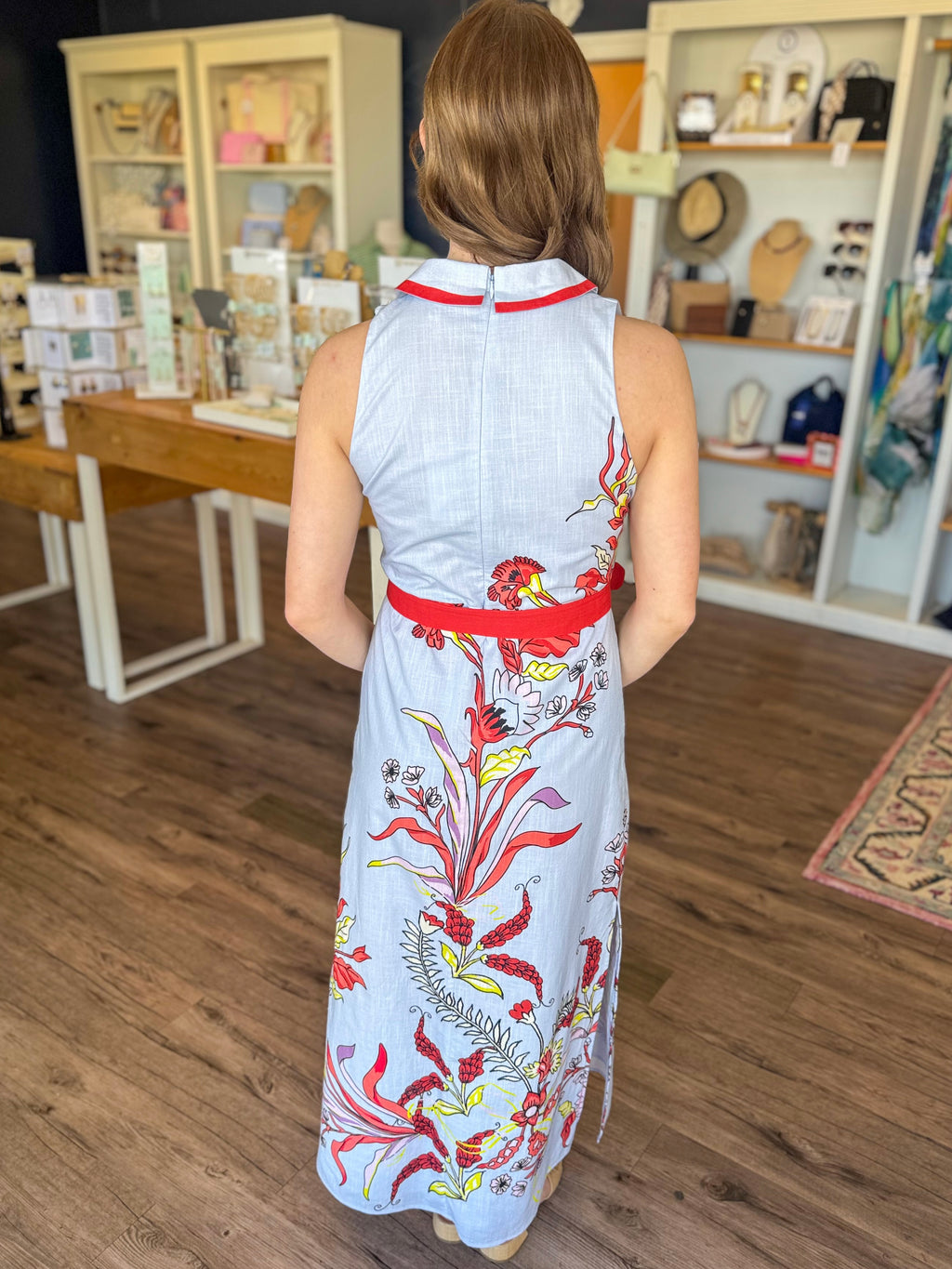Jill Midi Seascape Dress