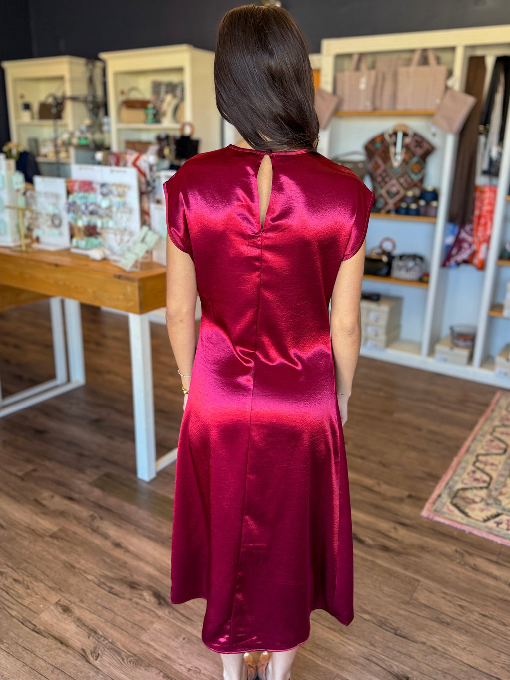 Azaria Satin Red Dress