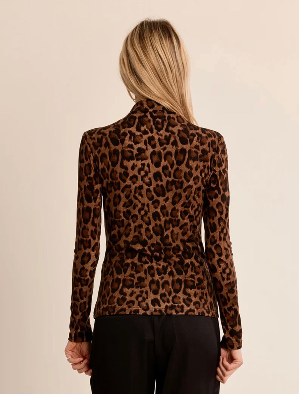 Cheetah Fitted Long Sleeve Top