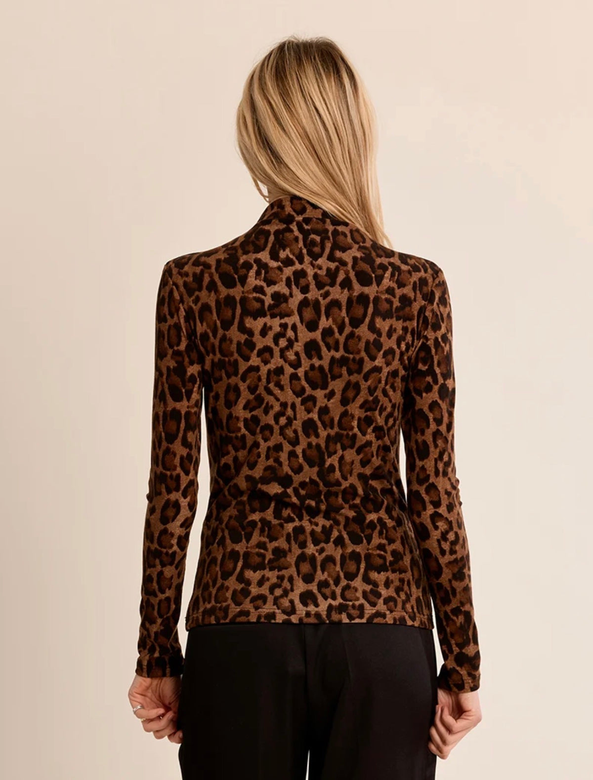 Cheetah Fitted Long Sleeve Top