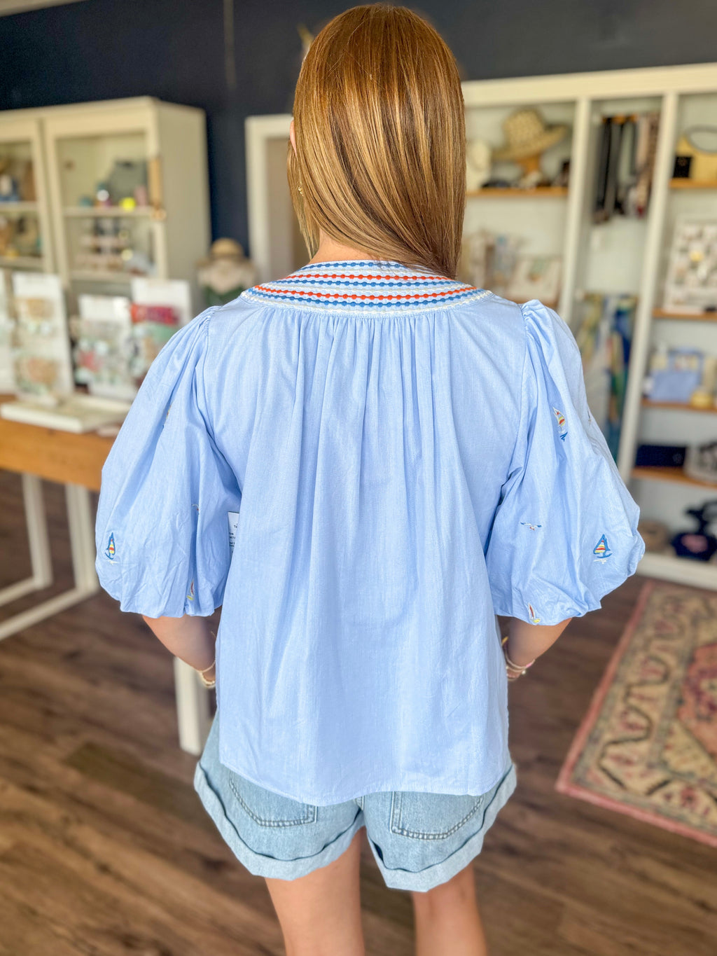 Light Blue Coastal Charm Top