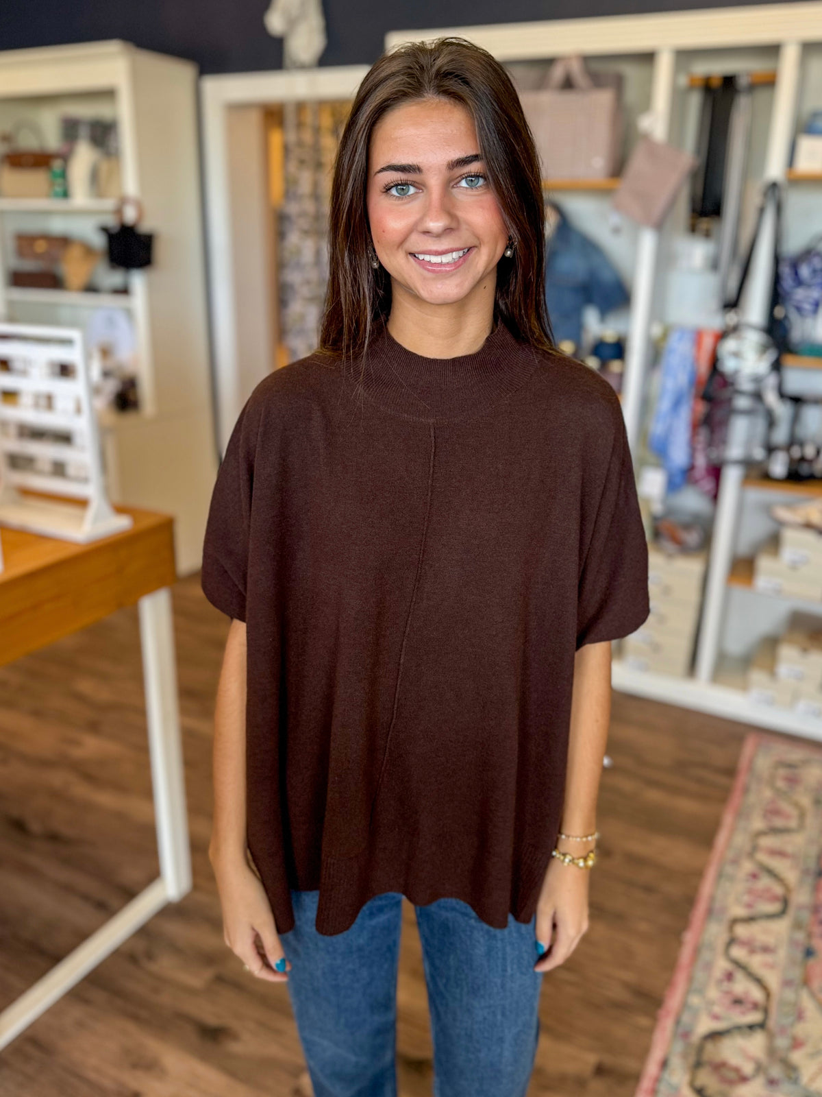 Caroline One Size Top in Chestnut