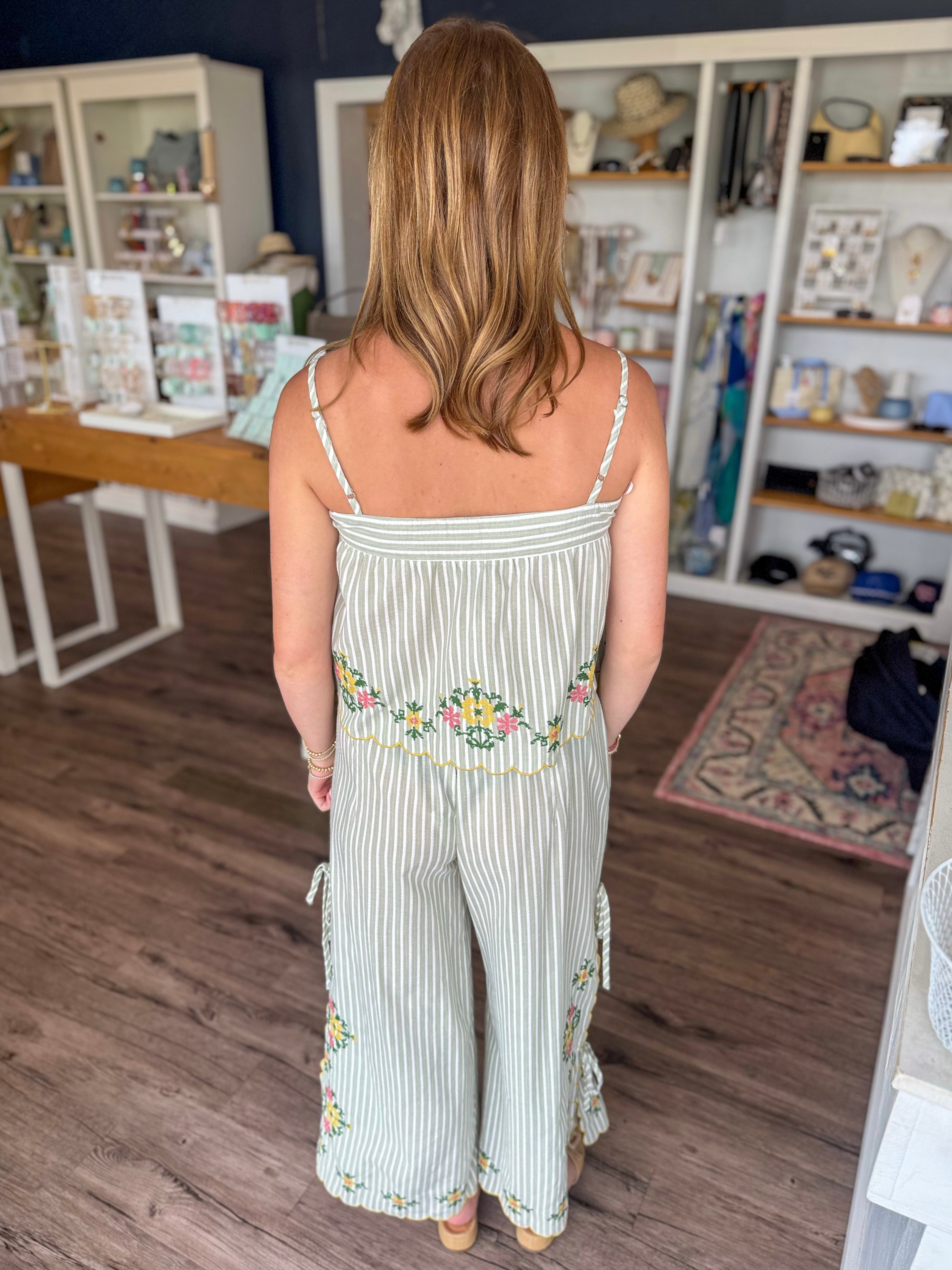 Sage Stripe Pants