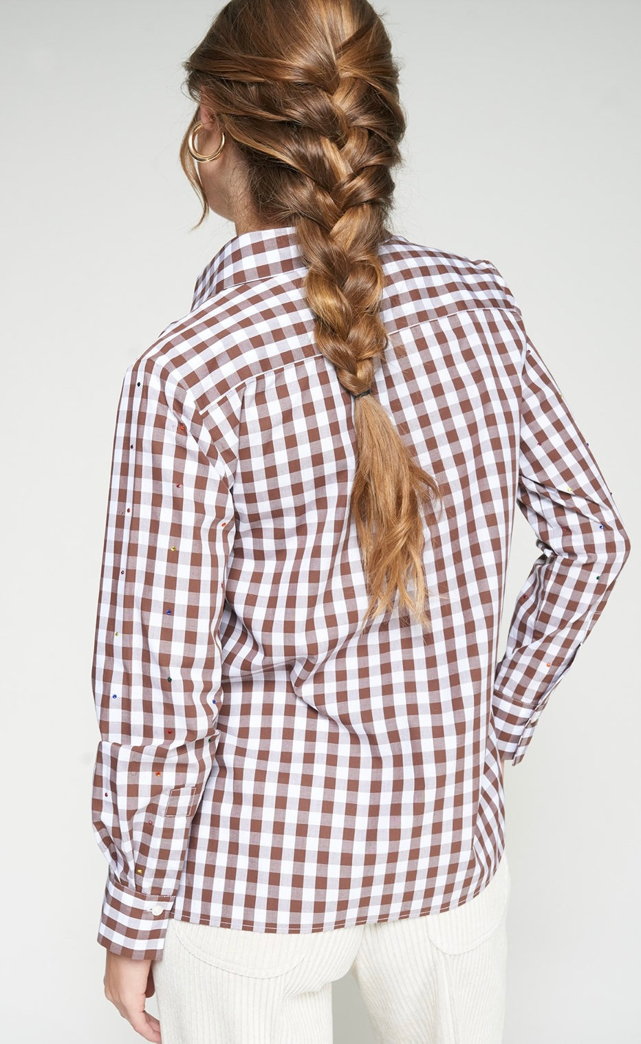 Vichy Brown Plaid Blouse