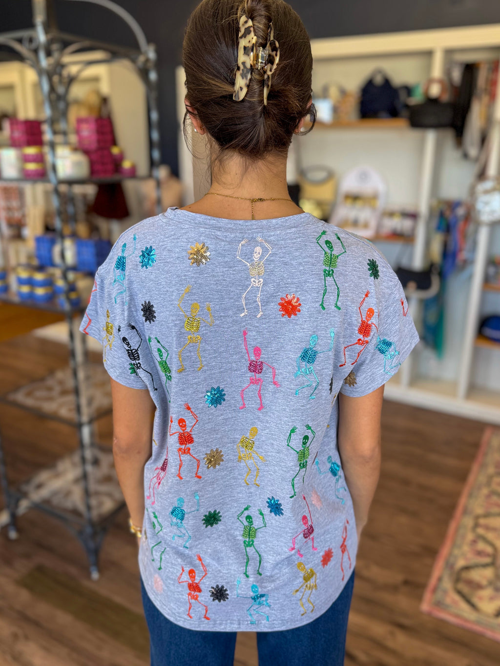 Skeleton Sequin Tee