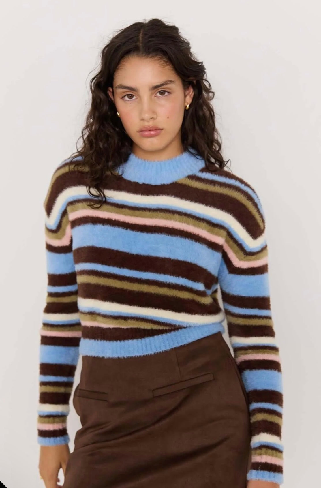Poet Fluffy Stripe Sweater