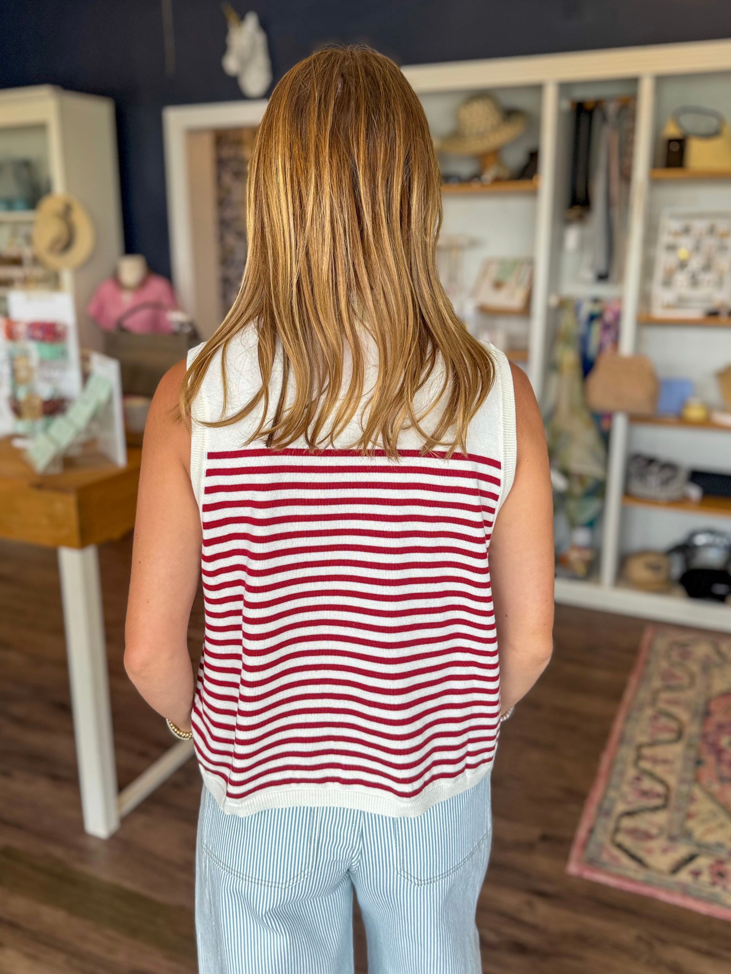 USC Mascot Stripe Knit Tank