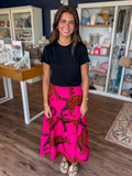 Ada Skirt in Pink Leopard