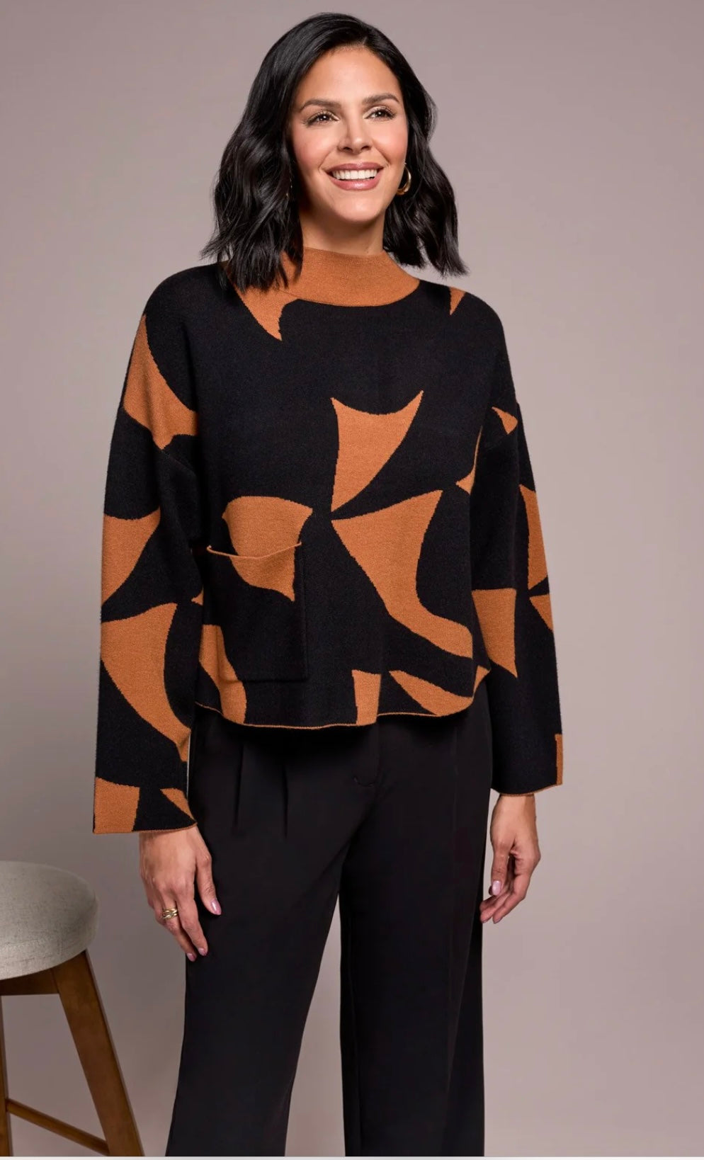 Black And Brown Sweater