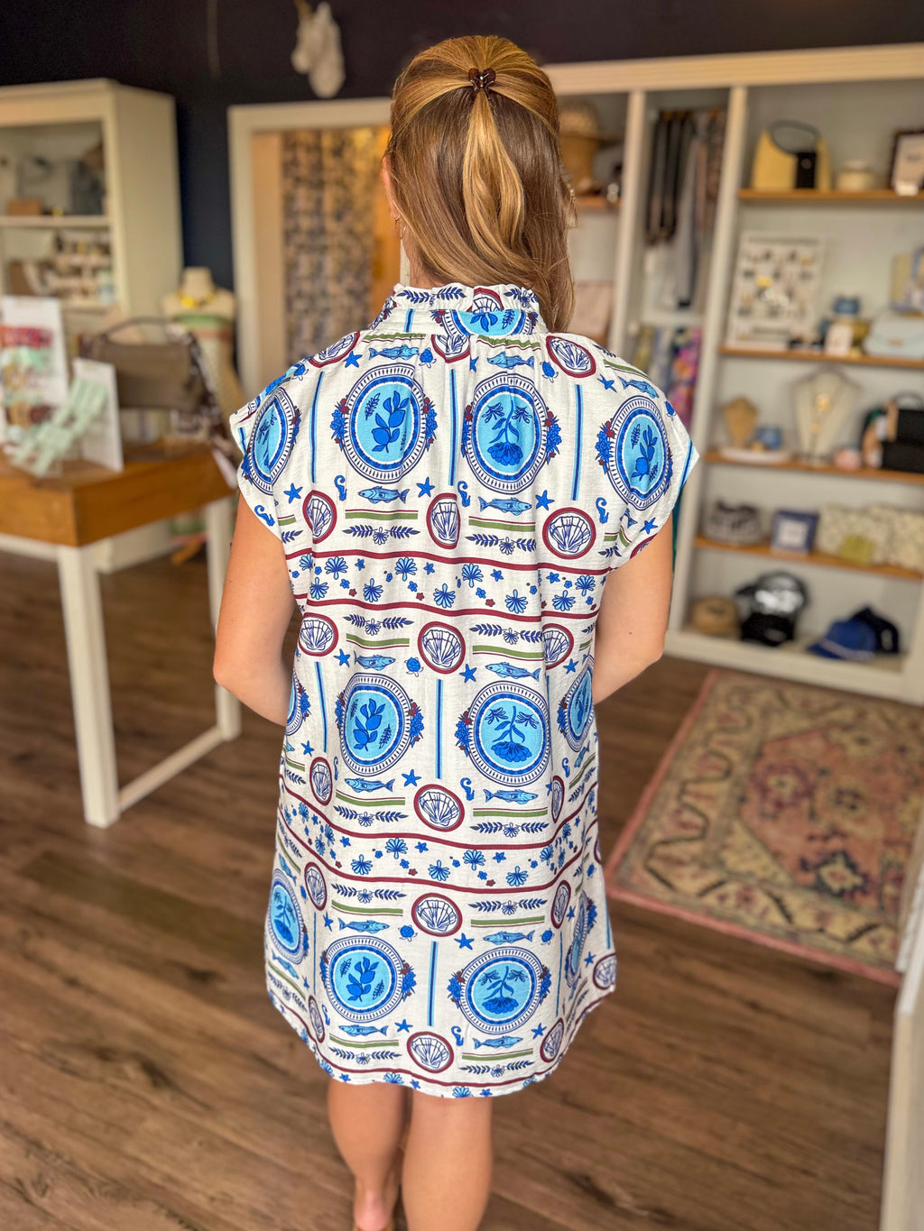 Sardines and Shells Mini Dress