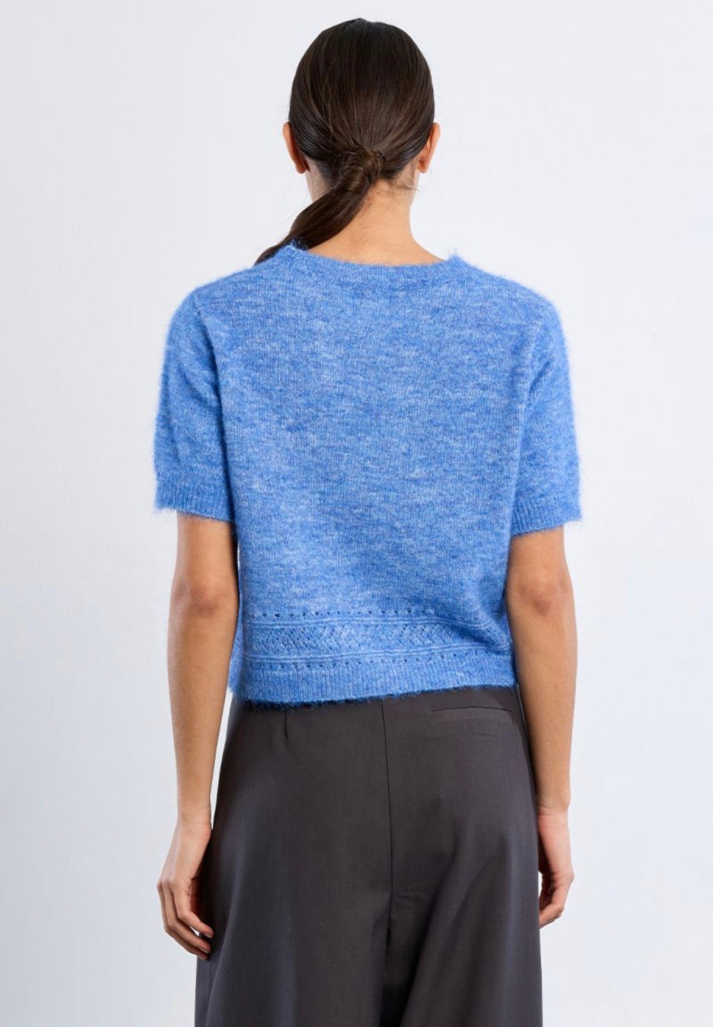 Blue Short Sleeve Sweater
