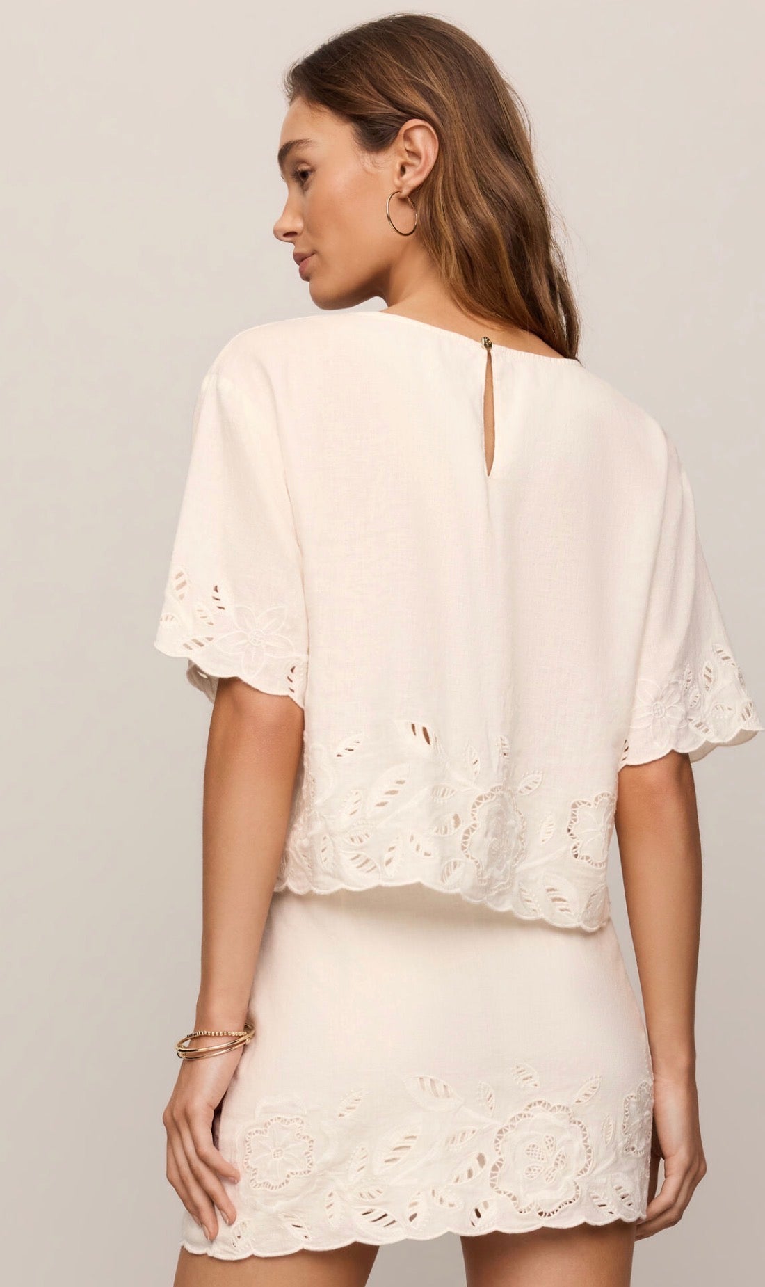 Daya Embroider White Top