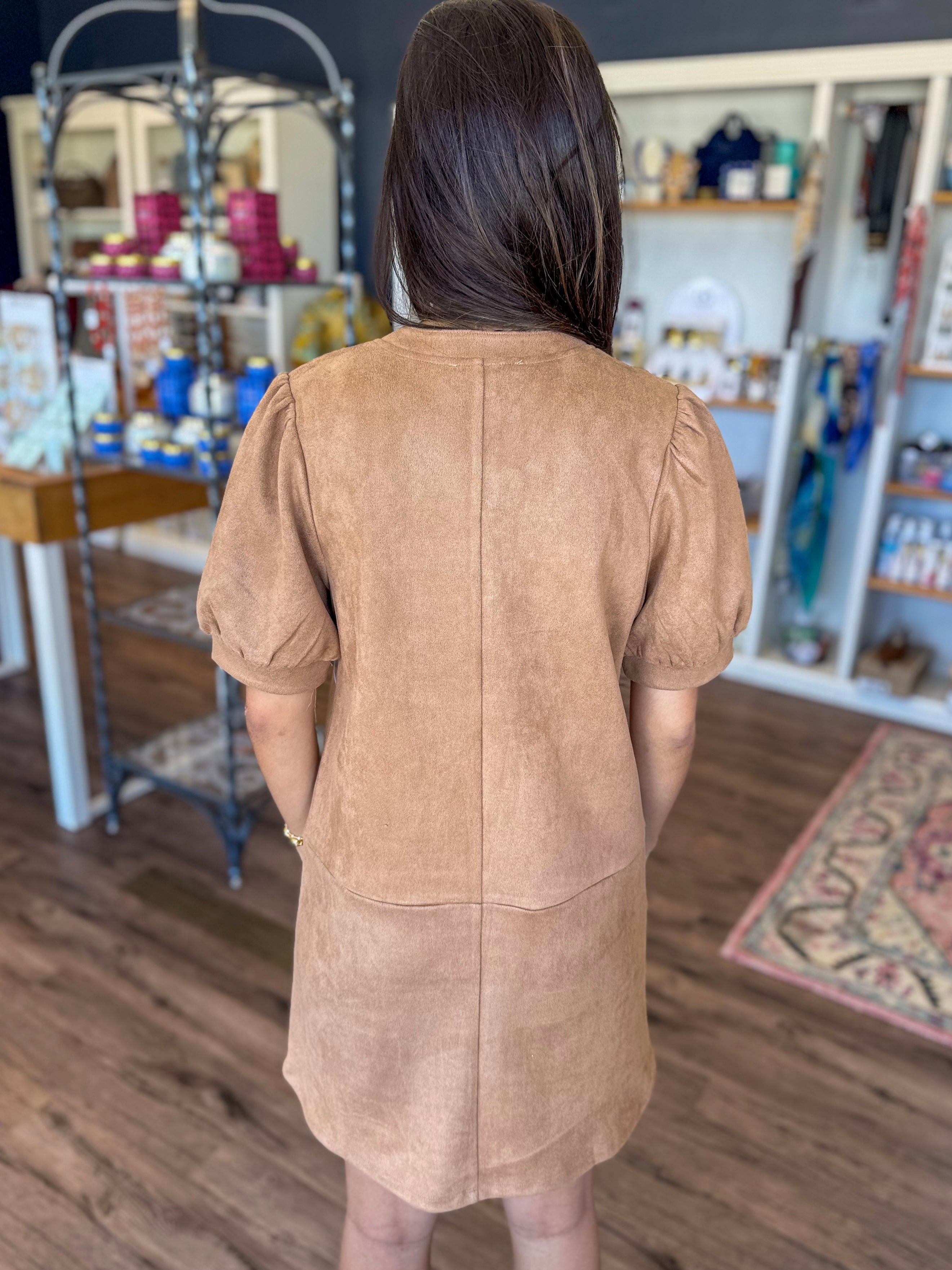 Camel Suede Dress