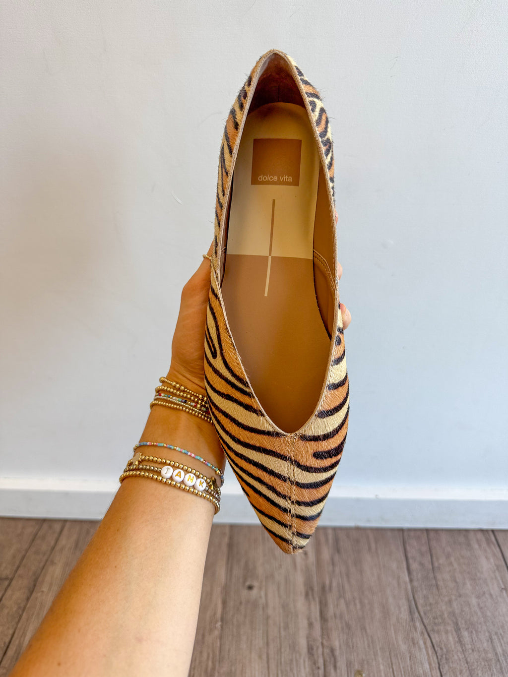 Gema Tiger Calf Hair Flat