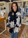 Knitted Peony One Size Cardigan
