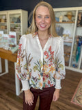 Wild Bloom Collared Blouse